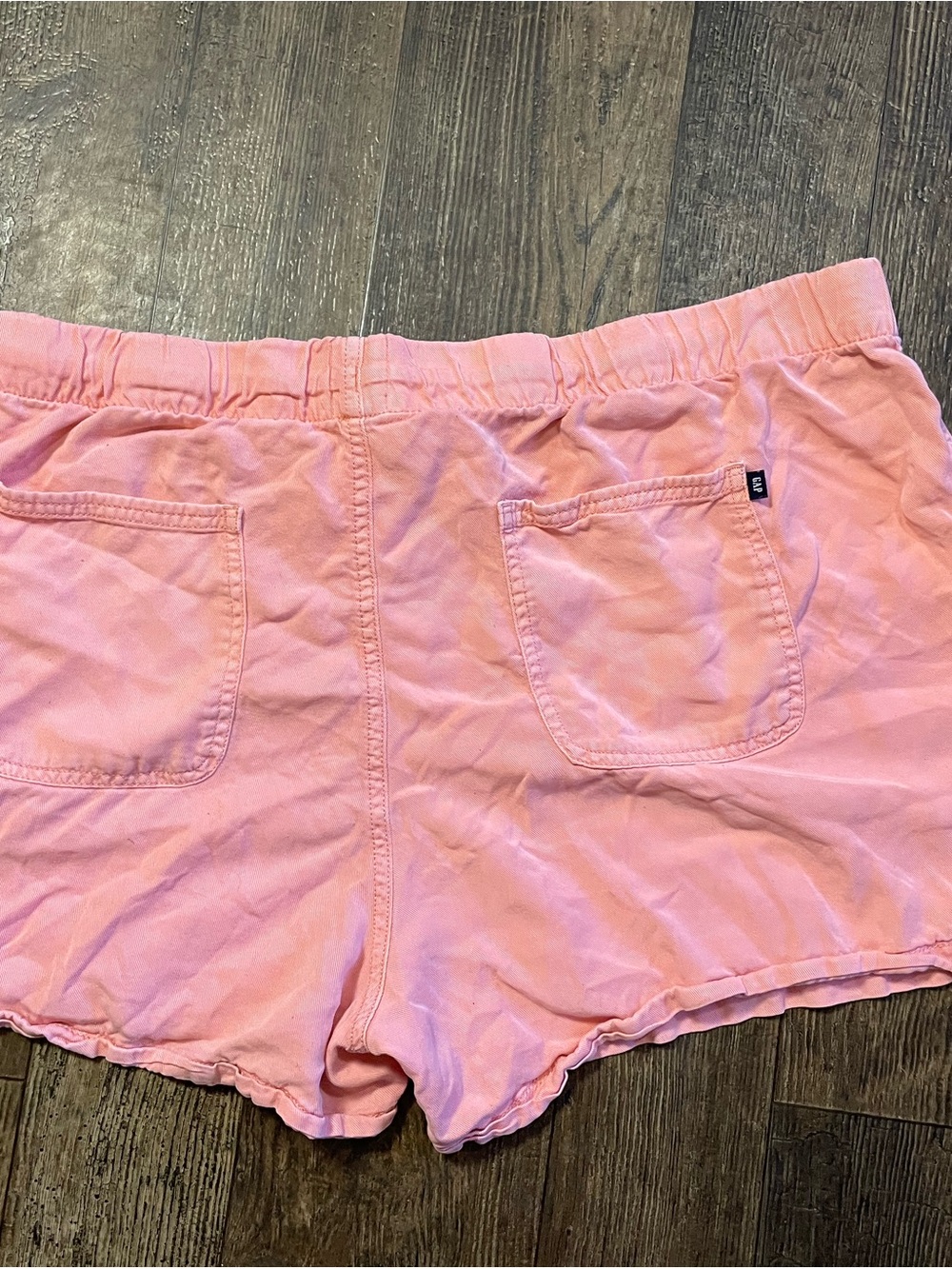 GAP Coral Pink Lyocell Drawstring Women's Casual Shorts - Picture 4 of 6